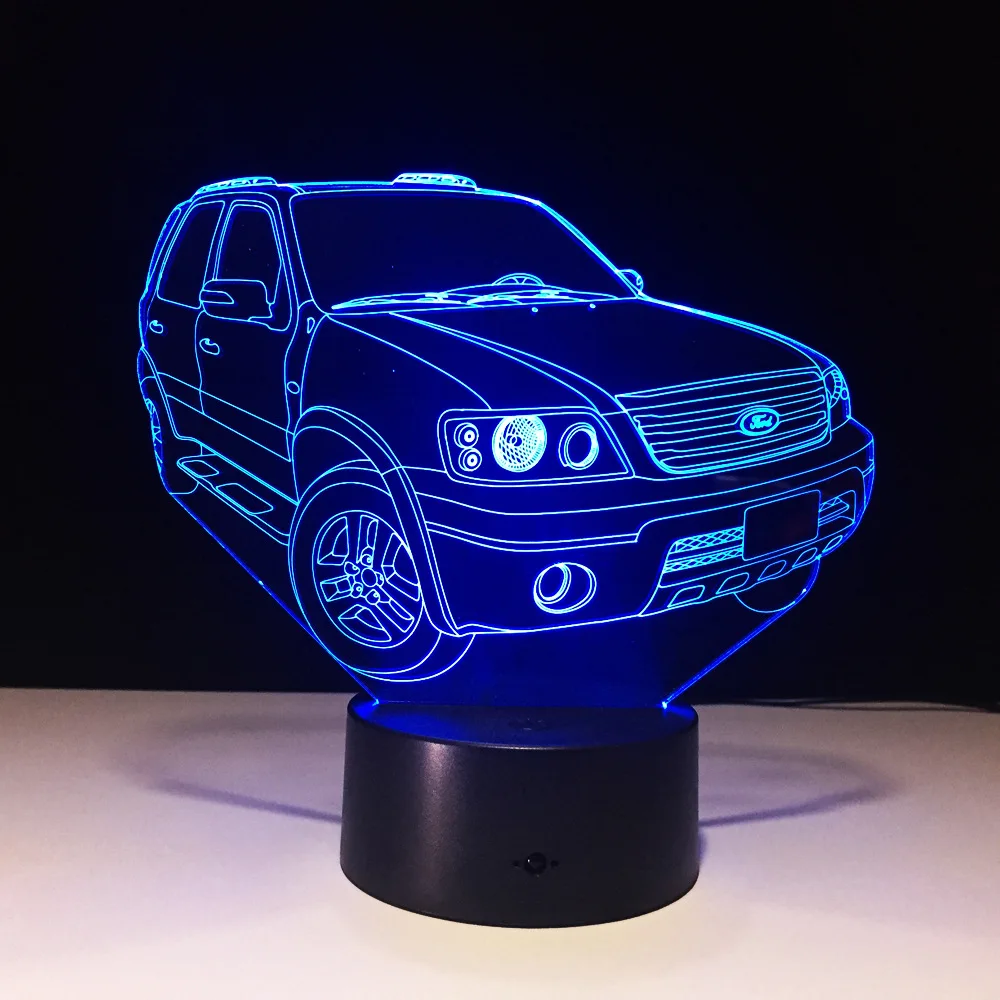 Фото 3D Автомобильный светодиодный ночник Luci Notturne свет для детей Usb лампа Лампы и 3D Автомобильный светодиодный ночник Luci Notturne свет для детей Usb лампа Лампы и