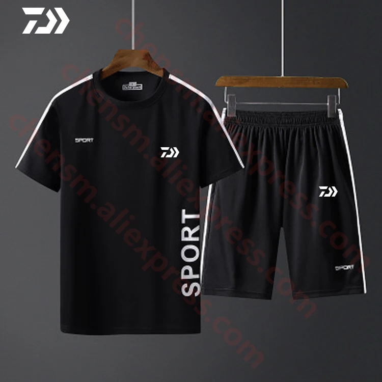 Новинка футболка и шорты DAIWA для рыбалки мужские спортивные дышащие