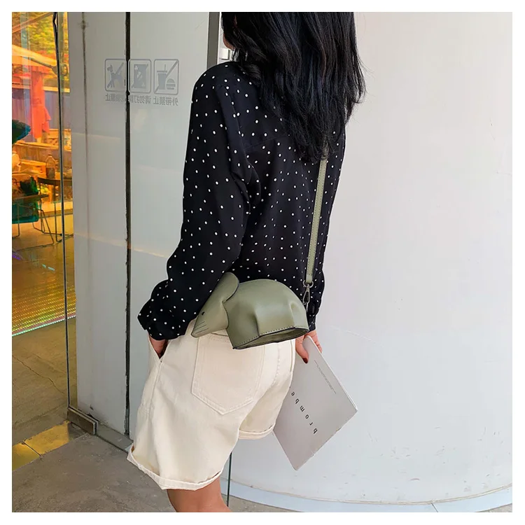 Милая модная дизайнерская сумка с мышкой из искусственной кожи для молодых девушек, сумка через плечо, мини-сумка, повседневный клатч, женская сумка с клапаном