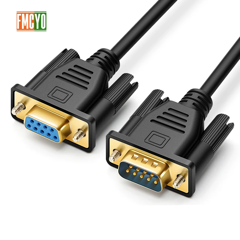 DB9 последовательный кабель для передачи данных RS232 мужчин и женщин Крест прямой COM