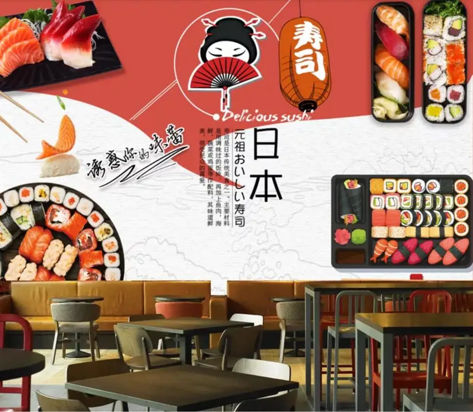 Мультфильм японский суши кухня особенности тема обеденный оснастки фон