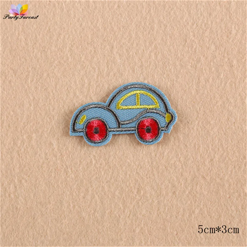 PF 5 шт./лот мультфильм автомобиль патчи для детская одежда гладить на аппликация