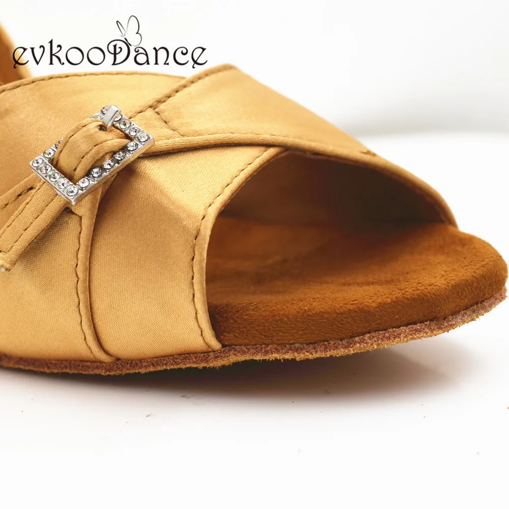 Evkoodance/размеры США 4-12 цвет хаки Профессиональный каблук 8 3 см Zapatos De Baile женская