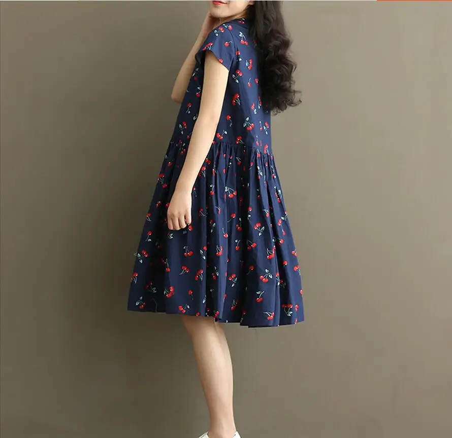 Новинка 2017 года летнее женское платье из чистого хлопка в русском стиле