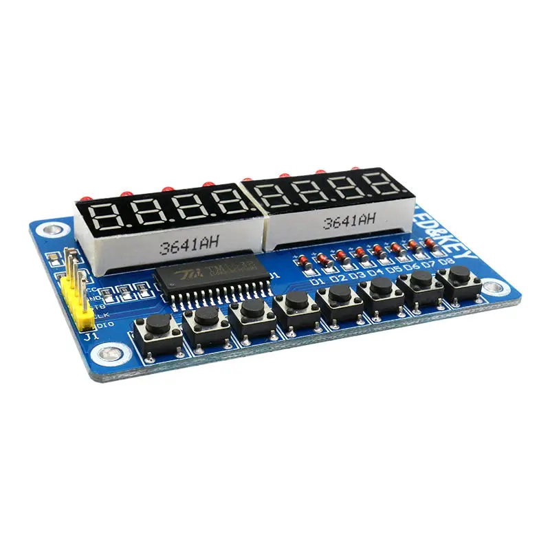 Новая цифровая светодиодная трубка 8 Bi битный модуль дисплея TM1638 для Arduino AVR