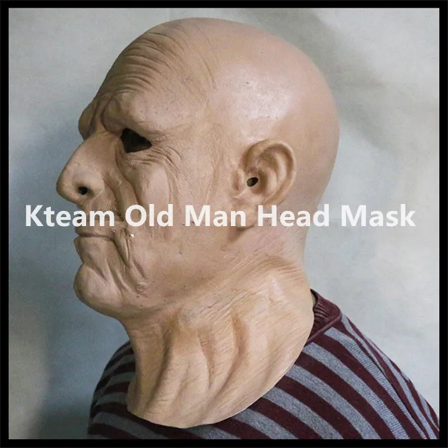 Топ Класс старика латексная маска лысый сморщенный взрослых Хэллоуин маски для