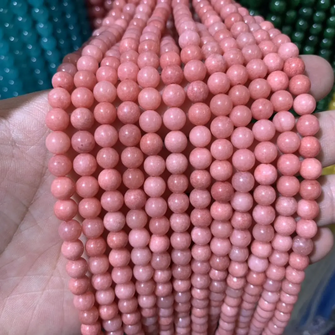 Rhodochrosite мужские каменные бусины сделаны из натурального камня кварца DIY