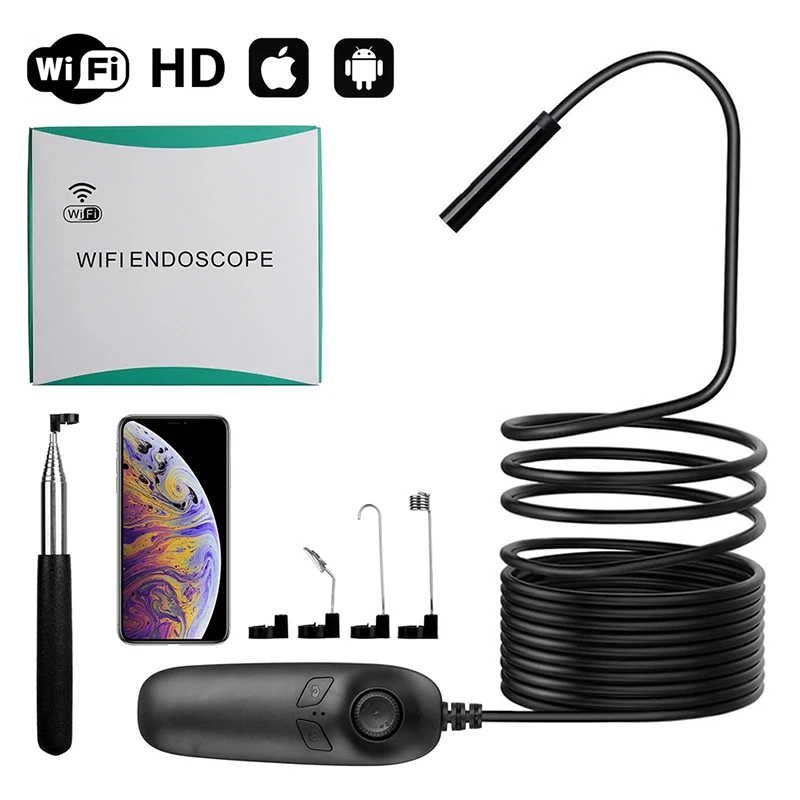 Телескопическая камера эндоскоп с Wi Fi 8 мм 1200P|Камеры видеонаблюдения| |