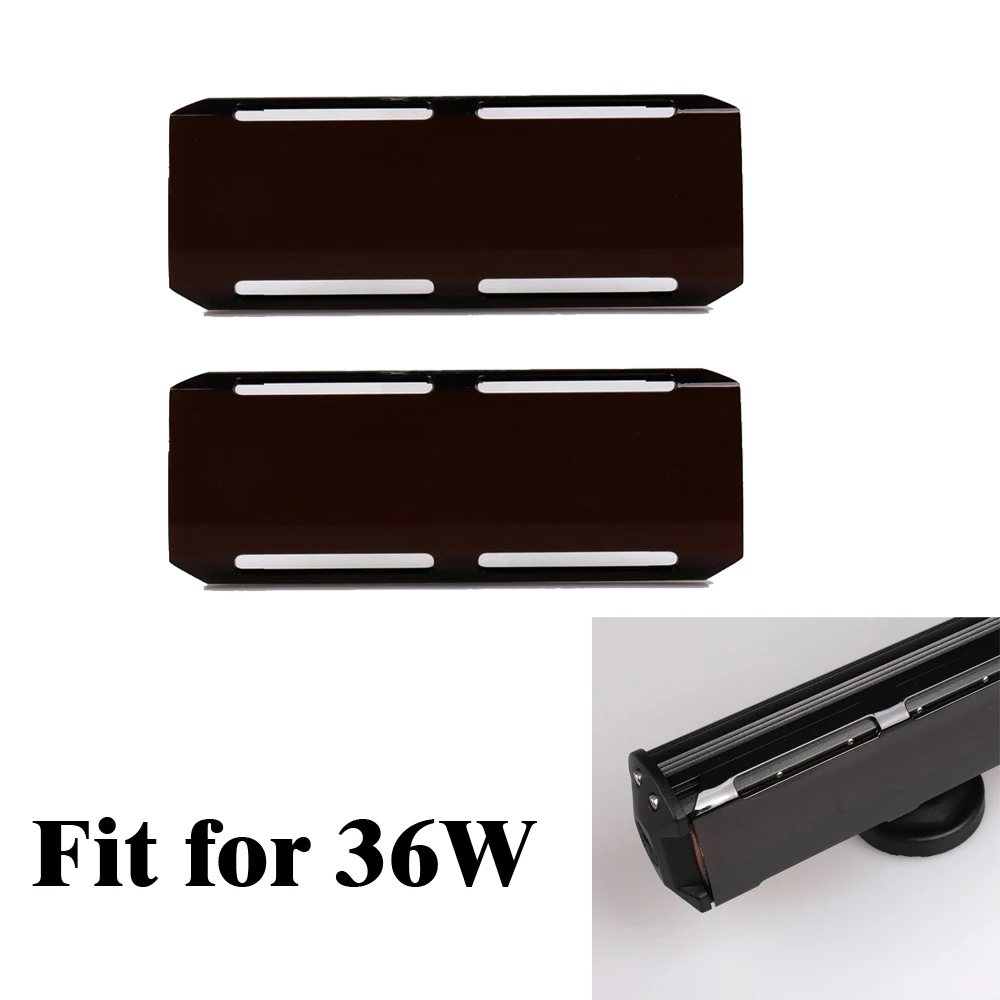 

2PCS Snap on Lens Protective Cover Amber Black Red Green Clear Blue Shell For 7" inch 36W Led Work Light Bar Spot Flood ATV SUV