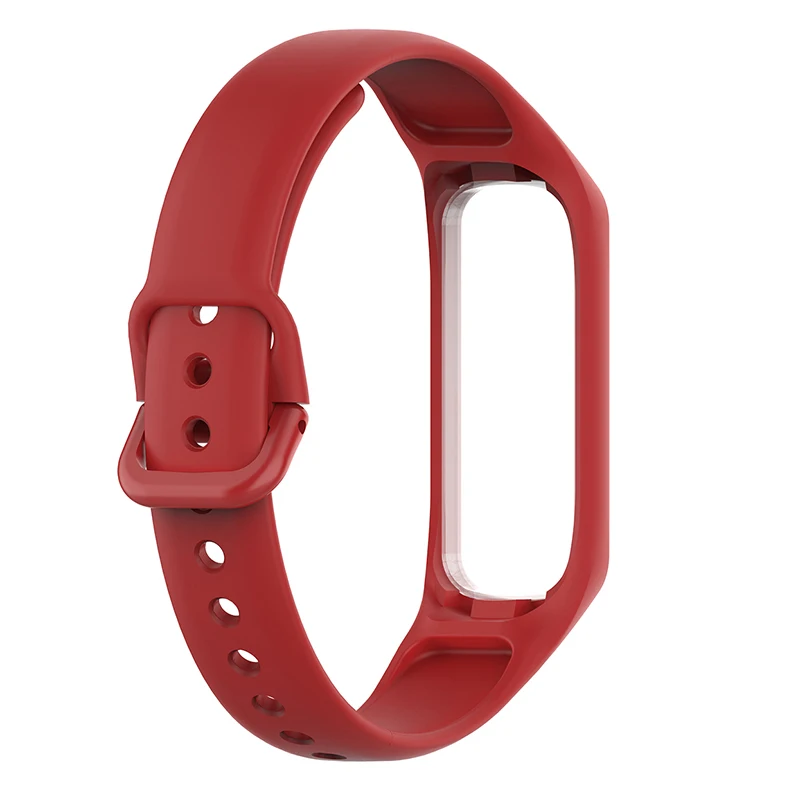 Красный Laforuta силиконовый ремешок для Galaxy Fit-e ремешок резиновый спортивный браслет для samsung R375 петля женский мужской фитнес-браслет - Цвет ремешка: Красный