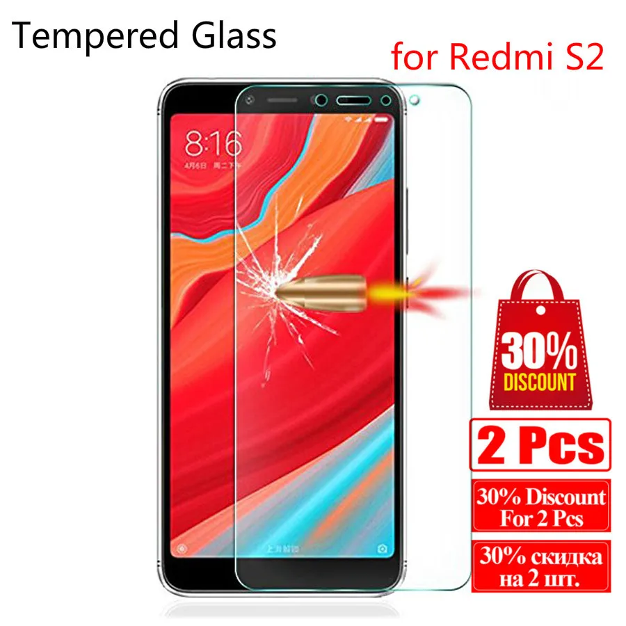 

Tempered Glass For Xiaomi Redmi S2 Glass Redmi 6 6a Pro Screen Protector Edge Xiomi Redmi S2 Y2 Protective Film Redmi 7A 7 Glass