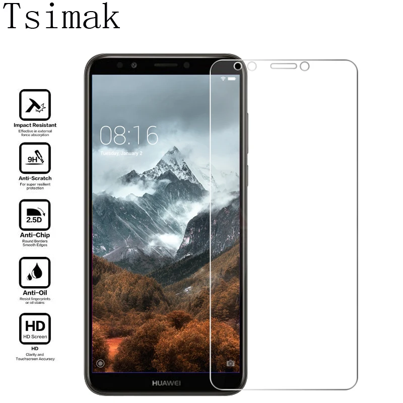 Tsimak For Huawei Honor 7C Pro Tempered Glass Screen Protector Y7 Prime 2018 LND-L29 Enjoy 8 5.99&quot | Мобильные телефоны и