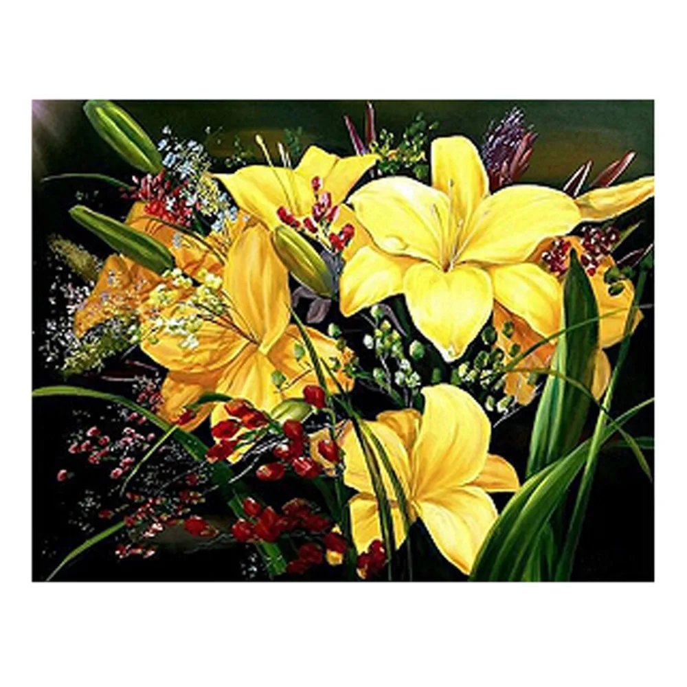 DIY 5D Diamond Painting Cross Stitch 2 Flower Mosaic&ampDiamond Embroidery&ampRound Full Pattern Rhinestone Kits For Needlework | Дом и сад
