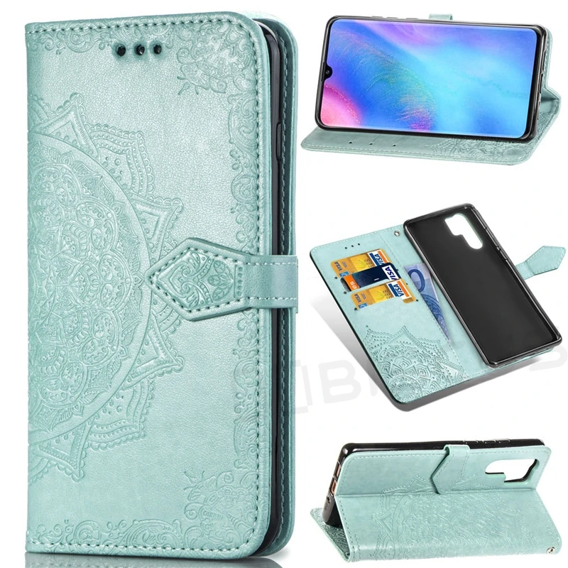 Роскошный кожаный флип чехол для Huawei P30 Lite MAR LX1M P 30 ELE L29 Pro бумажник в стиле ретро