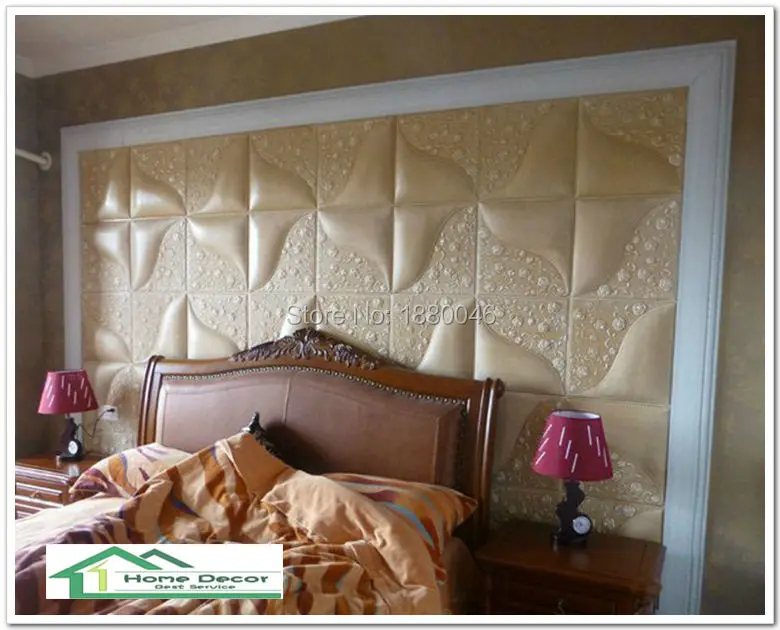 Новинка бесплатная доставка 3D панель из искусственной кожи настенная кожаные