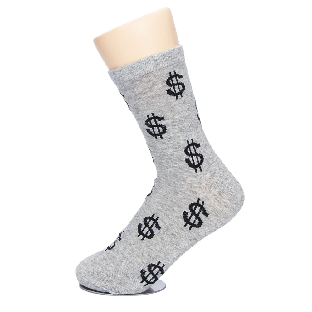 Новинка, Новые мужские и женские длинные носки Harajuku Money Dollar USD3D Узорные Носки забавные носки с рисунками из мультфильмов Чистый хлопок для женщин - Цвет: 3