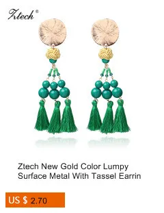 Ztech New Fashion Z Luxury Brand Rhinestones Water Drop Crystal Geometric Gem Designer Vintage Earrings For Women Free Shipping