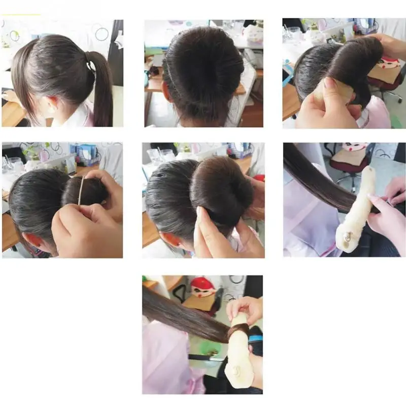 2 шт булочки Braider DIY волосы легко девушки нейлон Удобная веревка Пряжка веревка для волос