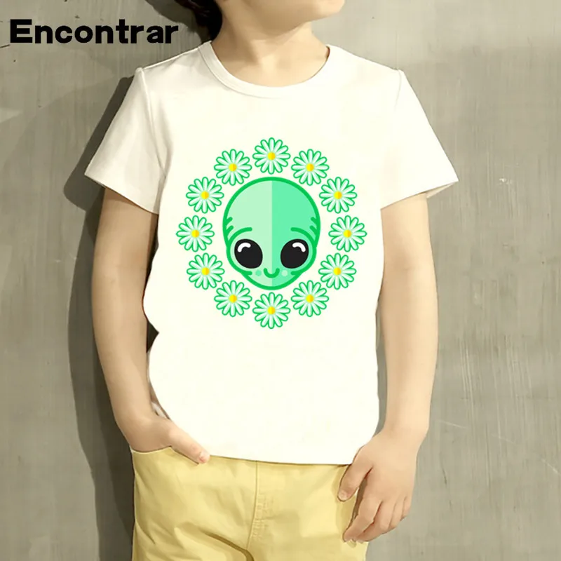 Детская футболка CuteCute Little Alien повседневные топы с короткими рукавами для