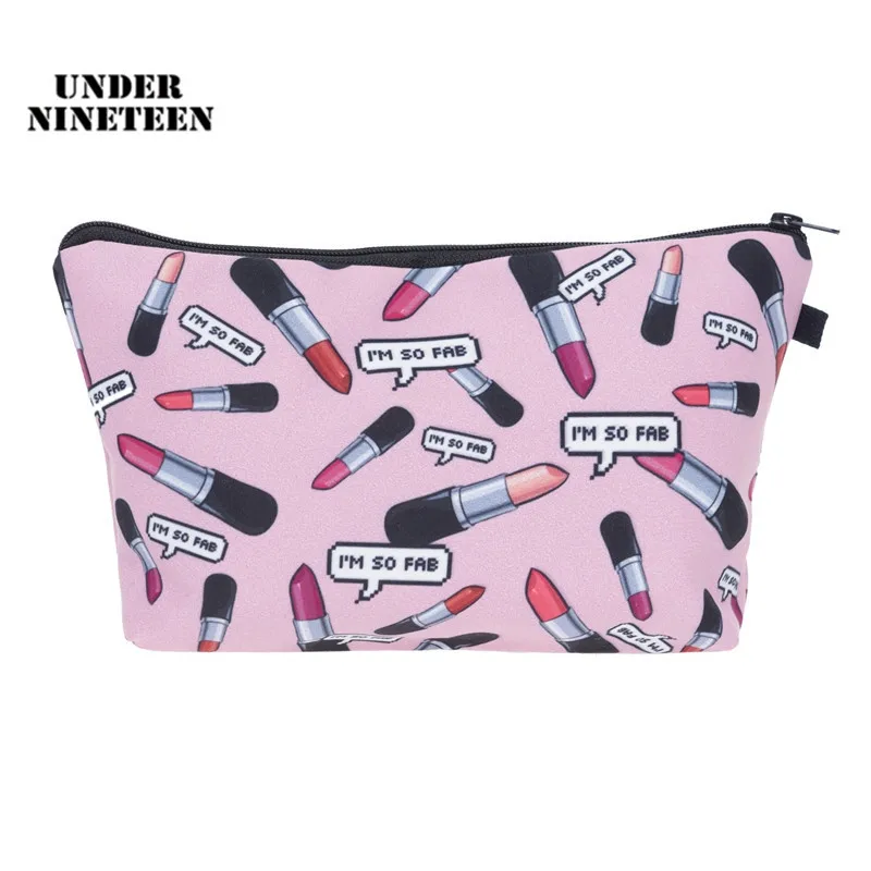 Под Nineteen 2019 модная косметичка для помады большой емкости органайзер макияжа