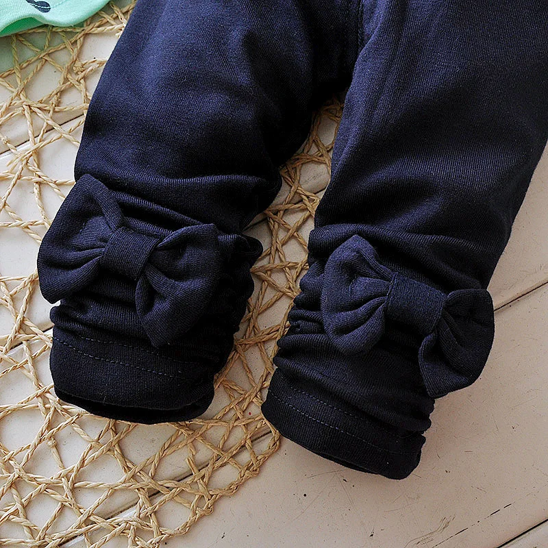 Комплект одежды для девочек весенне осенний комплект из 2 предметов с бантом в