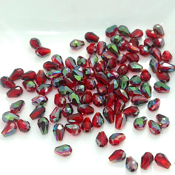 Модные граненые фонарики 100 шт. фурнитура для подвесок в форме капли воды бусины