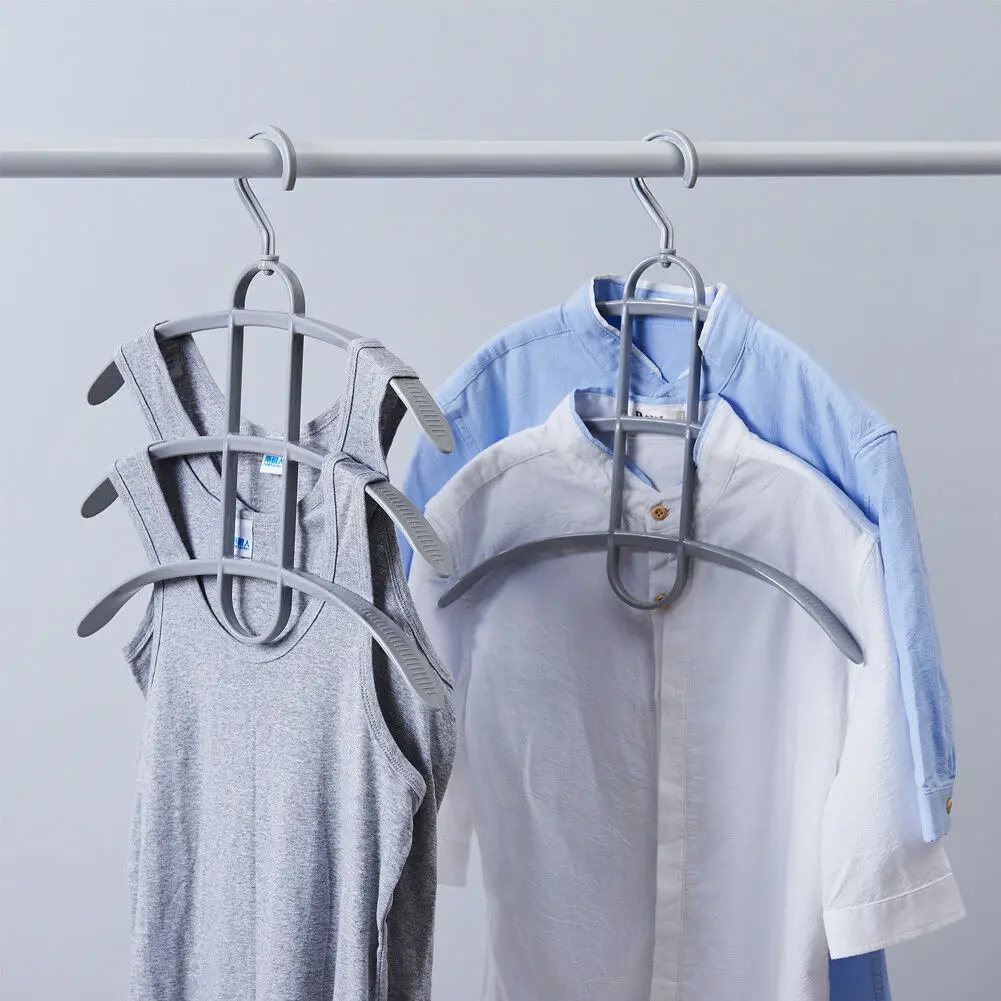 3 Layers Creative Hangers Anti-slip Multiple Layer Trousers Pants Hanger Closet Rack Clothing &amp Wardrobe Storage Dropship | Дом и сад