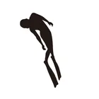 Sea Diver Авто самостайлинг пользовательские царапины украшения интересные сделаны автомобильные наклейки длина 14,5 см