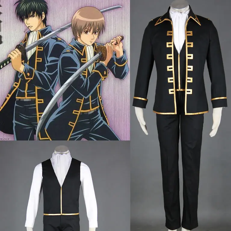 Костюм для косплея гинтама униформа shinsengumi костюмы унисекс okita sougo Hijikata Toushirou
