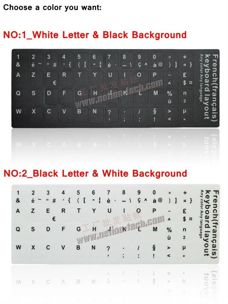 Наклейки на клавиатуру пластиковые наклейки для ноутбука компьютера 3 шт./лот|french