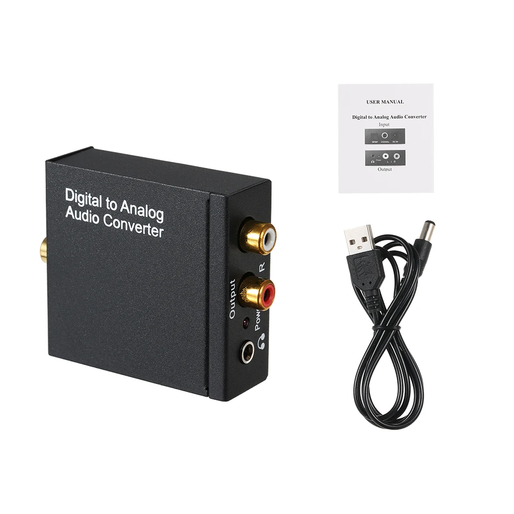 Цифро аналоговый аудио преобразователь Toslink и SPDIF/коаксиальные входы в RCA L/R AUX