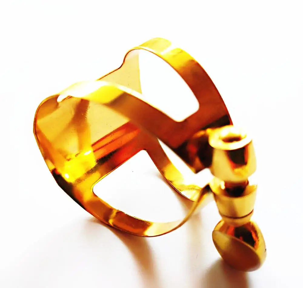 New alto saxophone mouthpiece clip paint gold nickel plated clamp | Спорт и развлечения