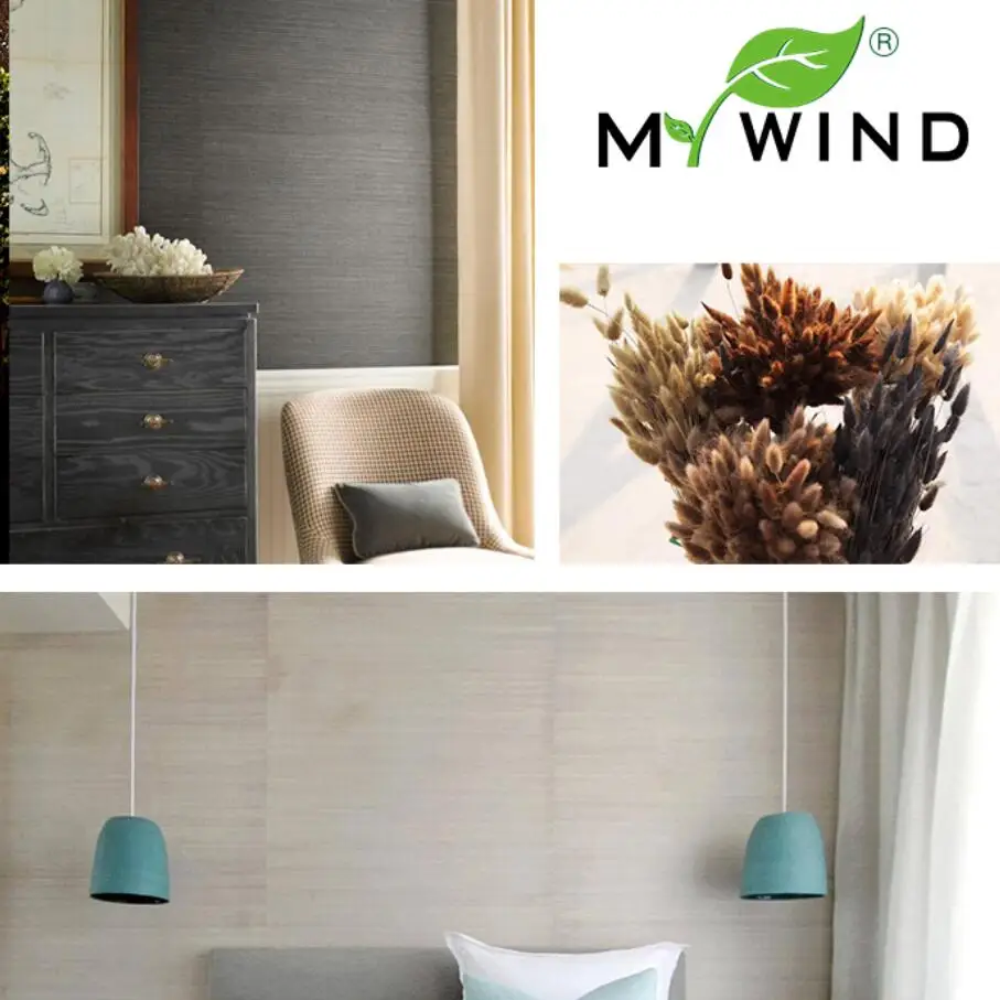 Обои MY WIND Ретро Grasscloth 3D бумажные тканые дизайнерские обои в рулоне Роскошный