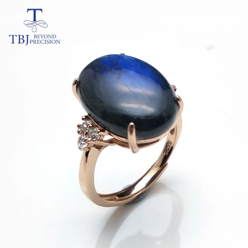 Женские кольца из Лабрадорита TBJ ювелирные украшения с овальными драгоценными