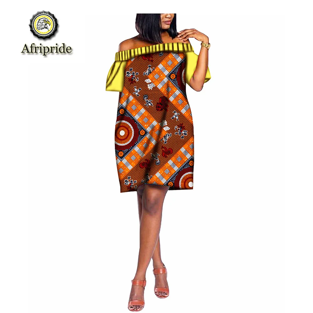 Африканские платья для женщин AFRIPRIDE dashiki bazin riche ankara принт платье из чистого хлопка воск, батик весна и осень S1825077