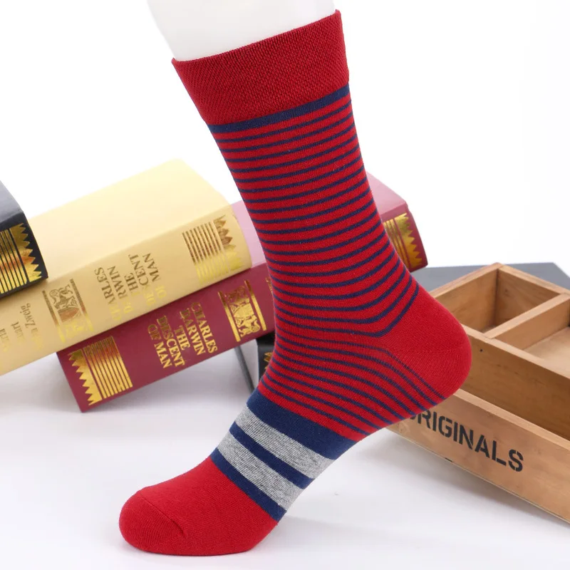 5 пар модные осенне зимние мужские хлопковые носки износостойкие плотные
