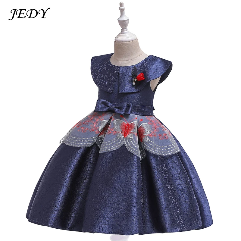 Летние Сатиновые платья принцессы наивысшего качества с большим отворотом для