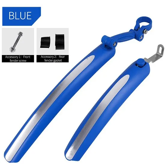 Blue Set WEST BIKING, легкие велосипедные крылья, дорожный велосипед 700C, передний задний набор, брызговики для шин, велосипедный брызговик, быстросъемные велосипедные крылья - Цвет: Blue Set