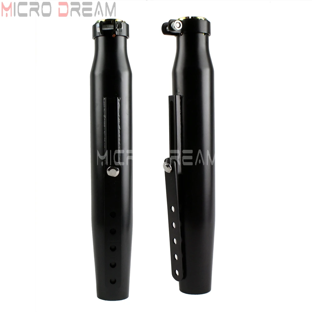 2 шт. Cafe Racer матовый черный выхлопной трубы конические глушители w/восстановитель