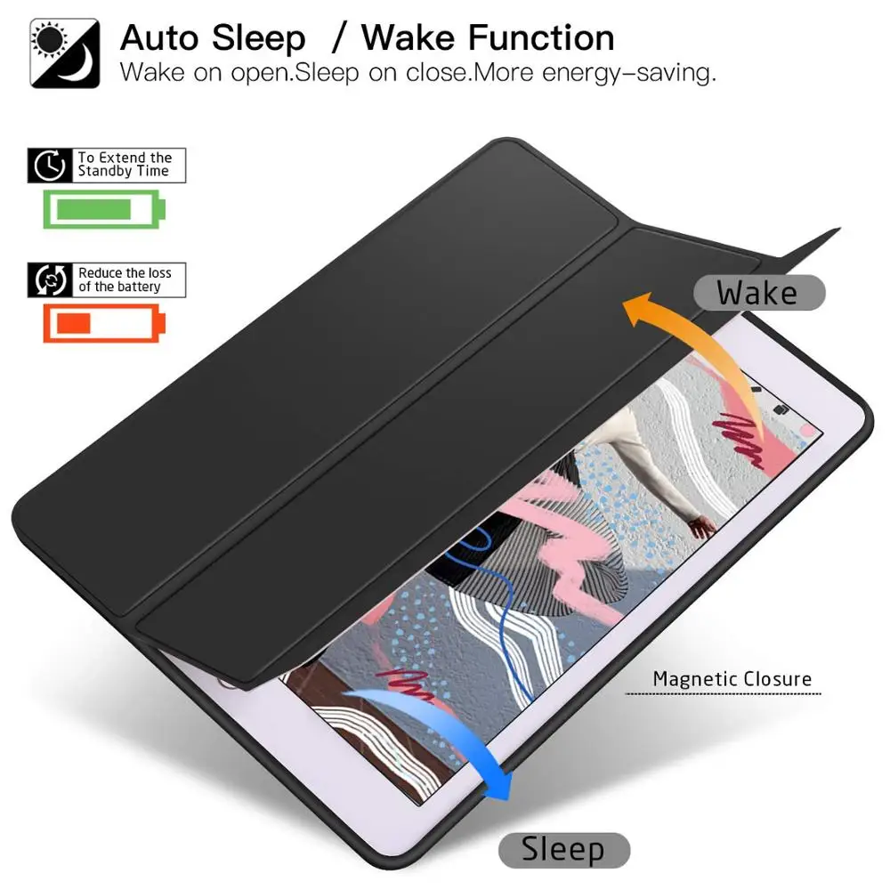 For iPad mini 5 7.9 case W pencil holder Ultra Slim Lightweight Smart Protective Stand TPU back Cover 4 Case | Компьютеры и офис