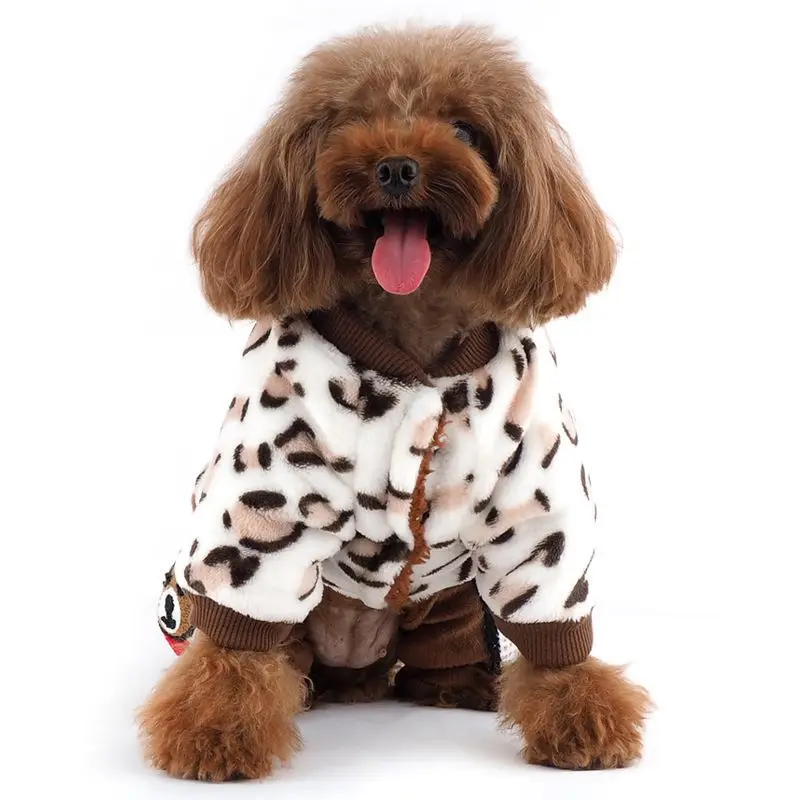 Bigeyedog зимняя одежда для собак теплая Коралловая флисовая Попона для собаки Чихуахуа Пудель бичон одежда для йоркширского терьера комбинезон пижамы домашние костюмы