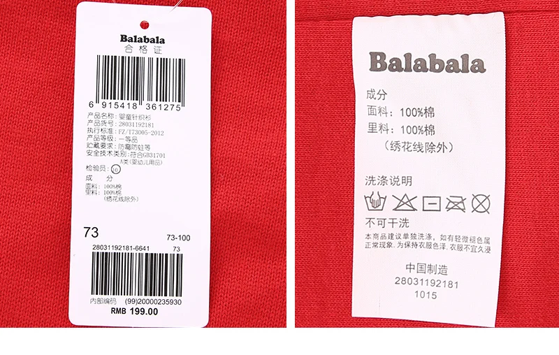 Balabala/мягкий вязаный свитер с графикой для малышей; свитер из хлопка для новорожденных мальчиков и девочек; Верхняя одежда с открытым плечом