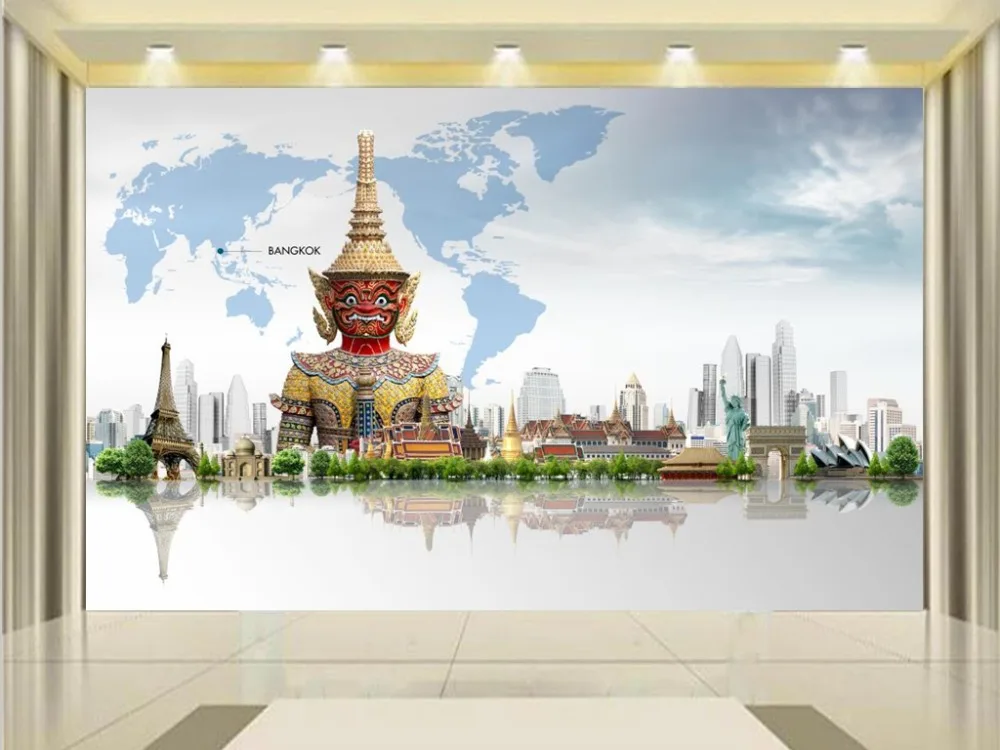 Пользовательские 3d Фото Обои фреска постельные принадлежности комната мир