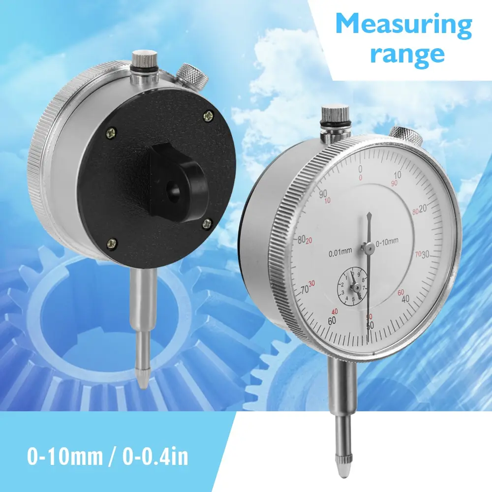 Dial Indicator 0-10mm 0.01mm Accuracy Measurement Instrument Gauge Micrometer Precision Tools Portable Test |