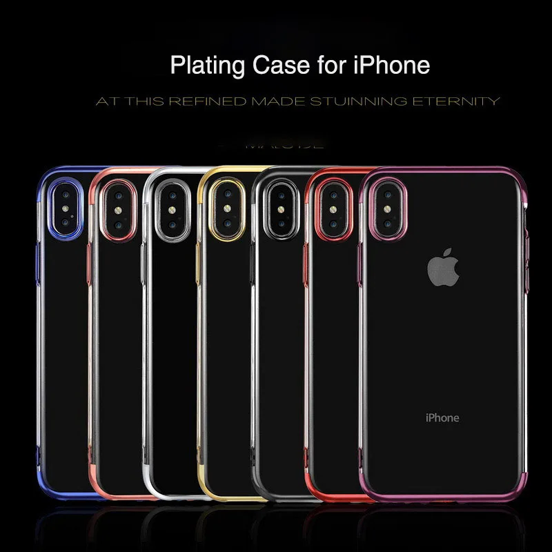 Роскошный Ультратонкий Мягкий чехол из ТПУ для iPhone 5 5S SE 6 6S 7 8 Plus X XS Max XR Samsung Galaxy S8