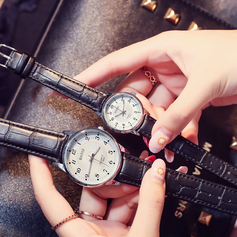 Часы наручные BASID мужские/женские кварцевые брендовые водонепроницаемые с