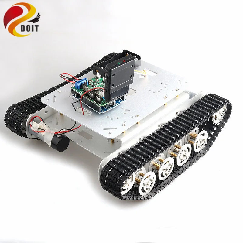 RC Smart Robot Tank Шасси Роботизированная база с двойным двигателем постоянного тока +