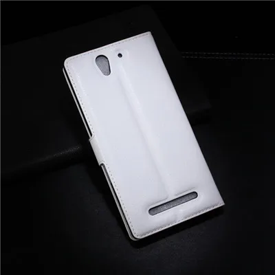 Белый Для sony Xperia C3 Dual S55T S55U бумажник Casse Флип кожаный чехол для sony C3 D2533 D2502 телефон кошелек Чехол подставка с отделением для карт - Цвет: Белый
