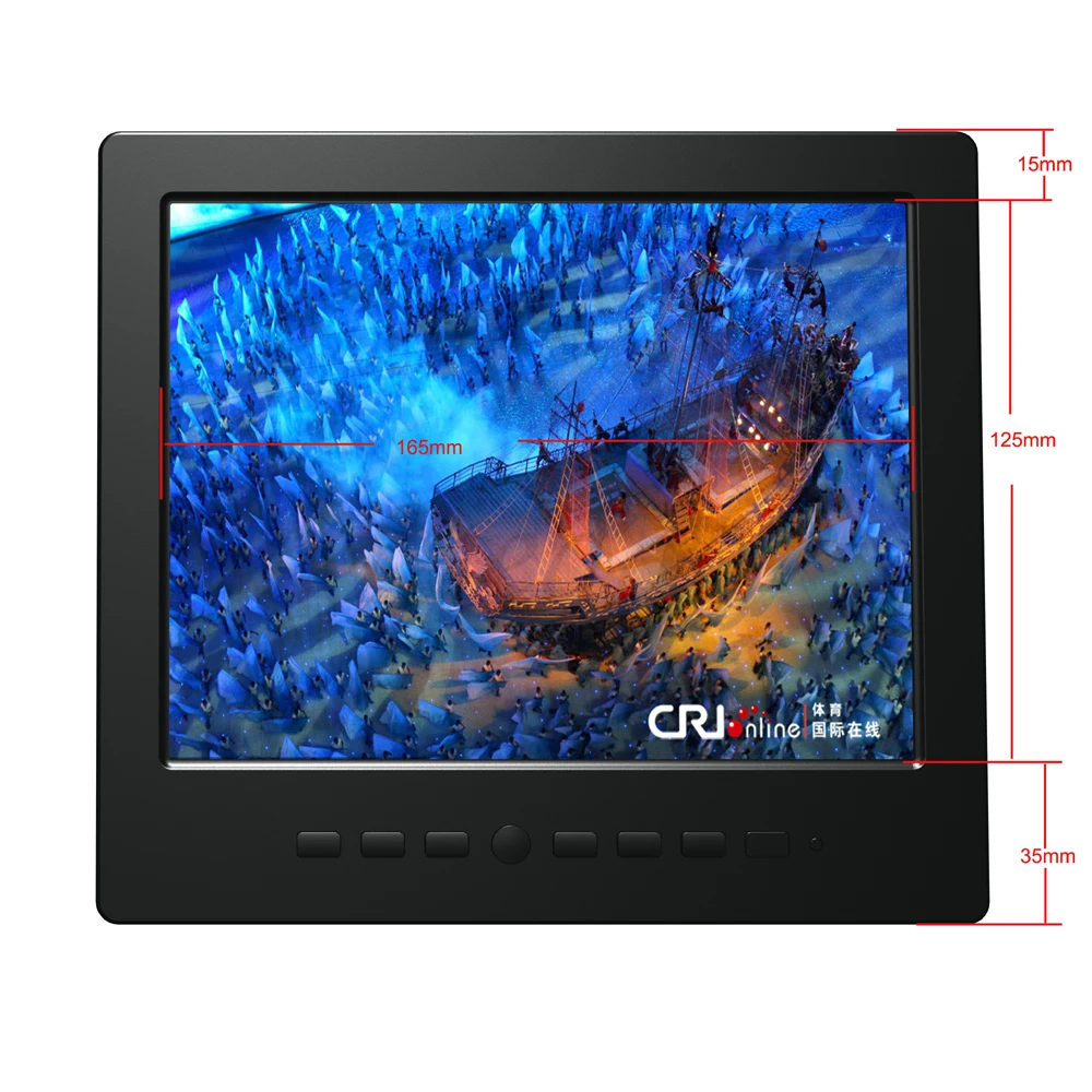 Новые 8 дюймов HD 1024x768 Профессиональный Экран монитор с BNC/VGA/AV вход для наушников