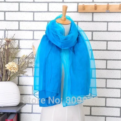 Новый модный стиль 2014 Высокое качество сплошной цвет органза ткань длинные